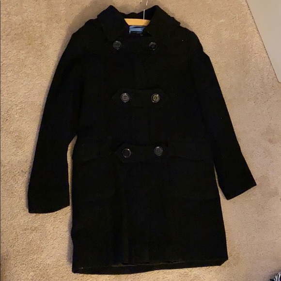 Tommy Hilfiger wool long coat with hood - Picture 1 of 2